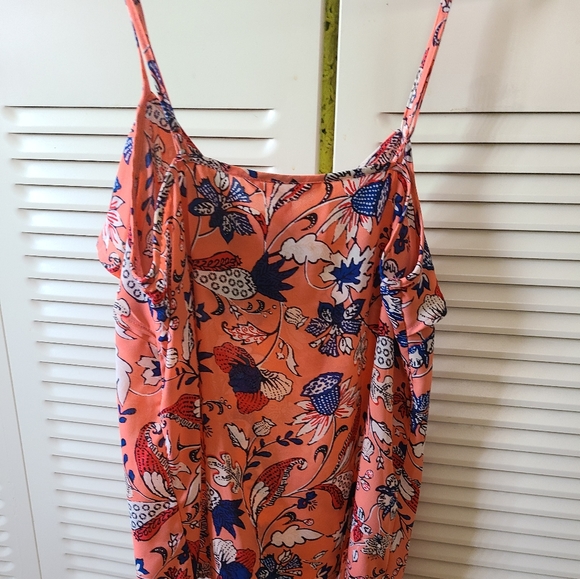 BOGO*  Peach floral spaghetti straps top - Picture 5 of 5